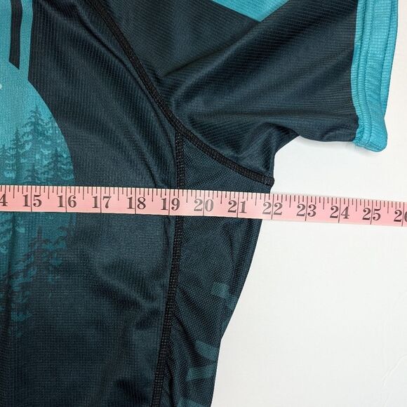 Primal Men's Cycling Jersey Full Zip Forest Trees Blue Large - Picture 9 of 11